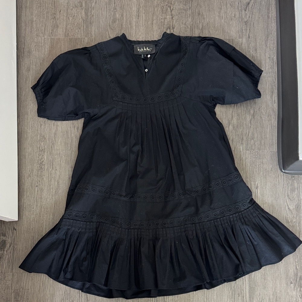 Nicole Miller Black Midi Dress